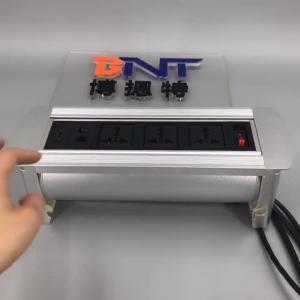 China Conference manual rotate EU power table socket box with usb wholesale