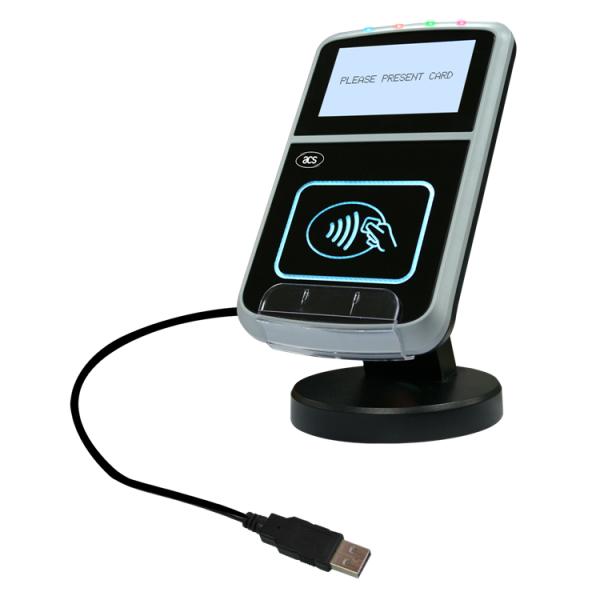 USB Contactless RFID Credit Card Reader Visual ACR123U With LCD 506g Weight
