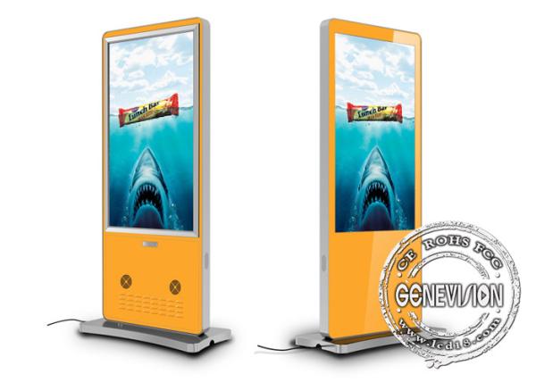Slim Thin Touch Screen Digital Signage Wifi Android System Metal Case Interactiv