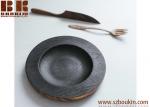 Oak plate for second courses Wooden plate Black wood plate wooden plate Gift for