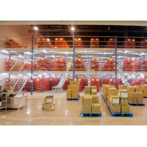 China Orange Custom Industrial Rack Mezzanine Steel Structure Space Optimization wholesale