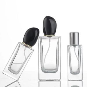 Square Glass Perfume Bottle with 50ml 100ml Capacity and Distinctive Irregular-shaped Cap
