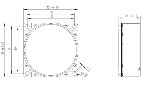 RS422 Output Single Axis Gyroscope Aerospace High Precision Gyroscope Compact Size JT70L