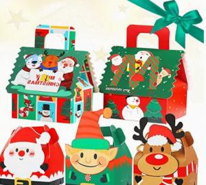 China Gravure Printing Christmas Cardboard Gift Boxes 12*10cm Christmas Ornament Box wholesale