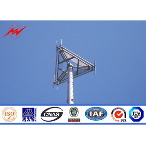 Customized Round 100 FT Communication Distribution Monopole Cell Tower