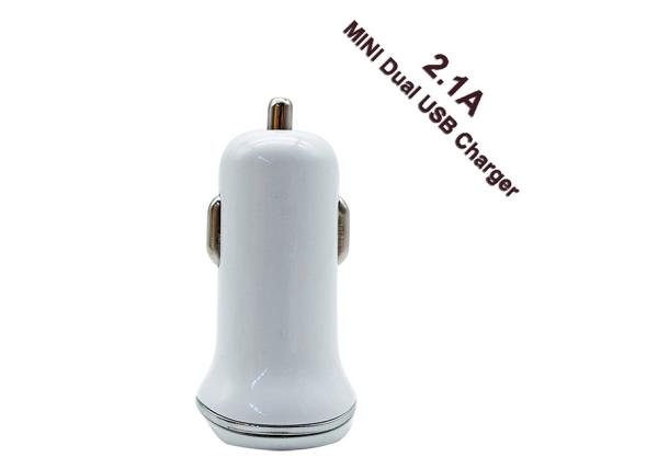 Quality Fast 2.1A Mini USB Car Charger With LED Lamp Compatible For IOS Android for sale