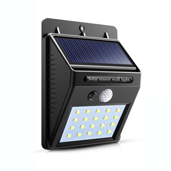 Quality 800mAh 200LMs Solar Powered 20 Led Motion Sensor Light Wireless Exterior Security for sale