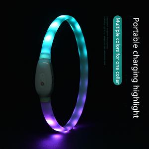China Pet Products ABS Led Dog Collar Rechargeable 40X2cm on sale
