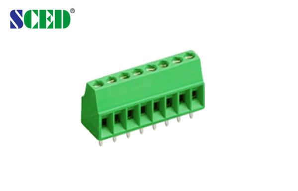 Pitch 2.54mm Electrical Terminal blocks , 125V 6A 2P-22P PCB Screw Terminal