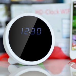IP Wireless Wifi Spy Camera Alarm Clock , 32GB Memory Card Hd Wifi Clock Camera 