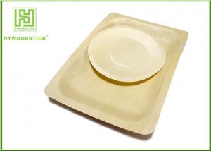 China 7 Inch Disposable Wooden Plates For Restaurant Use Fresh Fruit Tray 400pcs / Ctn wholesale