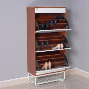 China Three Layer Reversible 25 Pairs MDF Shoe Wooden Cabinet wholesale