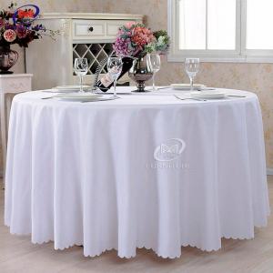 China 60 Inch Polyester Round Table Cloth Cover For Dining Table wholesale
