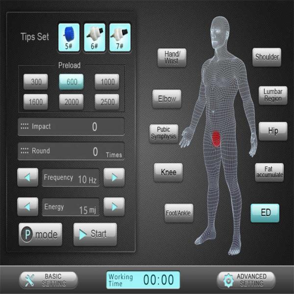 AC 100V - AC 220V Ed Shockwave Therapy Machine , Electromagnetic Therapy Equipment