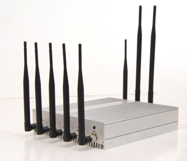Quality 3G GPS Bluetooth Full-band Wireless Cell Phone Signal Jammer With 8 Antenna for sale