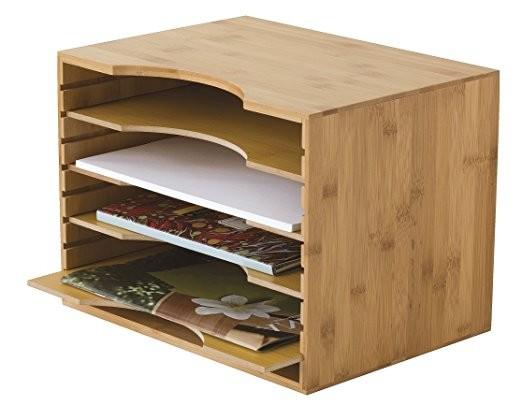 Quality bamboo function desk organizer file tray for sale