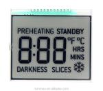Metal Pin Connector 7 Segment LCD Display TN Type With Optional Backlight