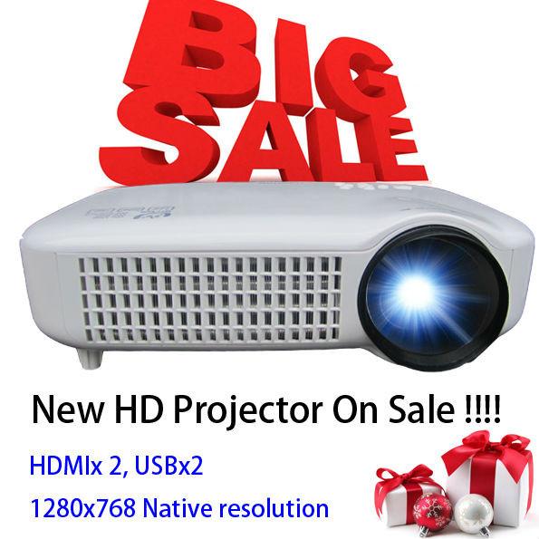 Quality Newest 2015 White Color Video LCD Home Theater Projector With HDMI USB Proyector Beamer for sale