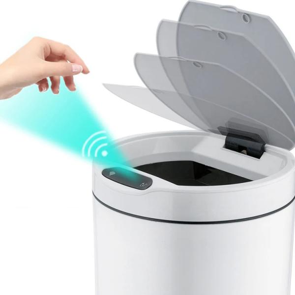 China 12Ltr Custom Trash Can Automatic Charging Intelligent Induction Garbage Can wholesale