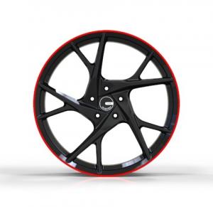 China Red Edge Deep Concave Forged Wheels Rims PCD 5-130 21 Inch 5 Spoke on sale