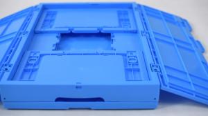 China plastic collapsible crate plastic stackable crates folding boxs with lids wholesale