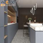 Customized Color I Shape Kitchen Design Set with Center Island and Lazy Susan