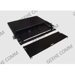 Slide Out 1U 3 Adapter Fiber Patch And Splice Panel