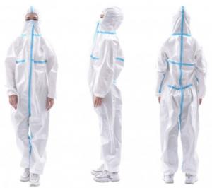 China Fluid Resistant Disposable Hooded Coveralls For New Coronavirus Prevention wholesale