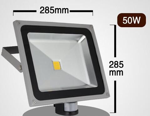 Quality 50W led flood light with motion PIR sensor Brigelux led meanwell driver high quality CE for sale