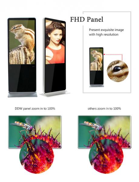 55 Inch Floor Standing Digital Signage Commercial Lcd Display Dust Proof For Supermarket