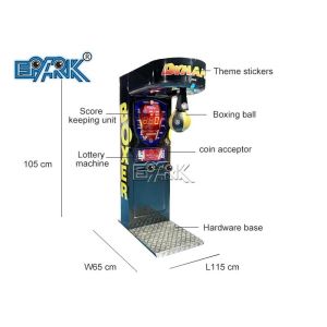 Electronic Tickets Redemption Arcade Boxing Punch Machine Coin Operated Games