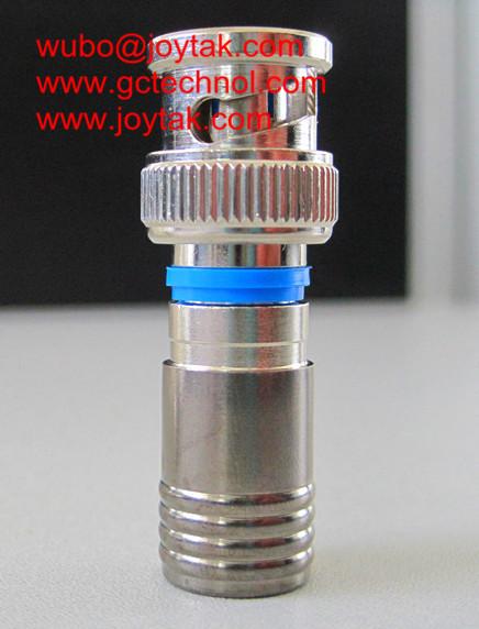 BNC compression connector 75ohm BNC male coax connector all brass for RG6 Coax