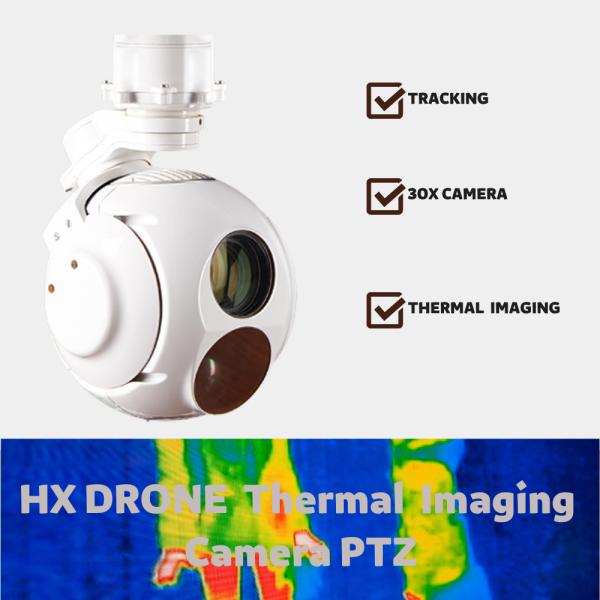 Quality 30X Tracking Zoom UAV Thermal Camera 640X512 PTZ Monitoring Drone Pods HXTS01CT for sale