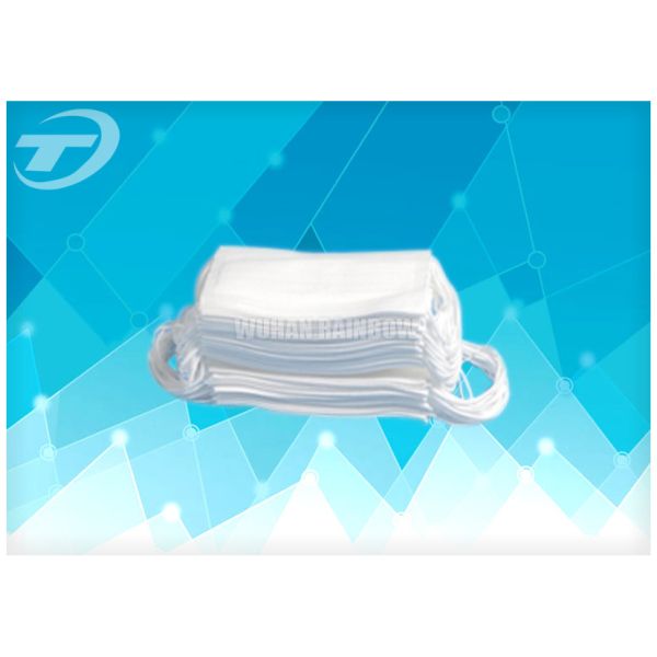 Disposable 3 Ply Non Woven Elastic Absorbent Medical Gauze Face Mask With Tie On