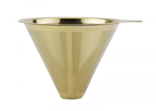 Quality Titanium Coated Stainless Steel Dripper Gold Color For 2 Cups , FDA / LFGB Standard for sale