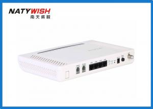 Indoor White EPON ONU Modem WiFi Router , 4 LAN Port 2 Phone Port FTTH Modem