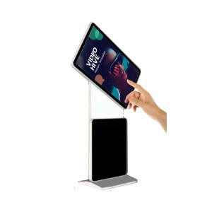 China 55inch touch screen lcd kiosk display totem new design full HD kiosk with wheels wholesale