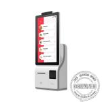Face Recognition Bar Code Type Ticket Printer Touch Ordering Display 15.6 Inch