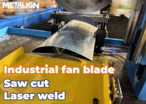 Metal Fan Blade Roll Forming Machine With Laser Welding And Servo Feed System
