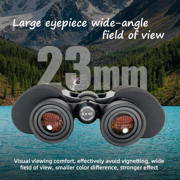 Rangefinder Compass 8X42 Waterproof Marine Binoculars For Sailing Boating Fishing