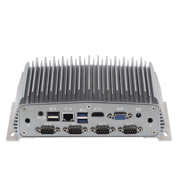 Quality Fanless Mini Embedded PC Quad Core E3940 J3455 6COM 1LAN Wide Voltage for sale