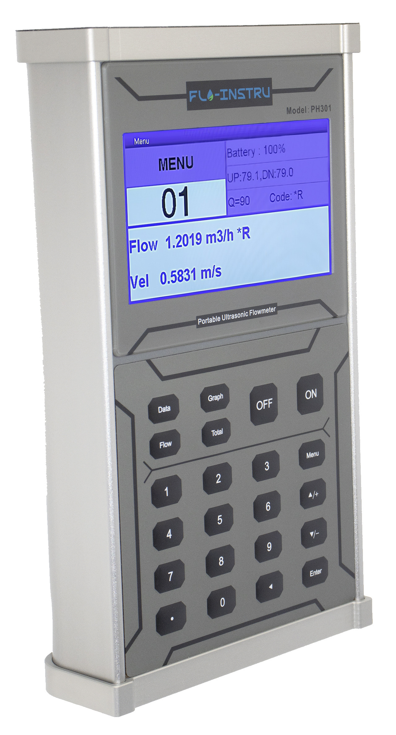 PH301 Handheld Ultrasonic Flow Meter For Subsurface Water Measurement