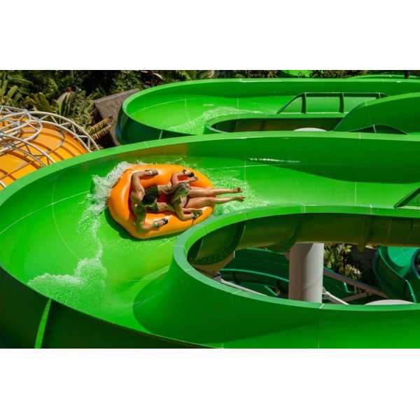 220 M3/H 12mm Fiberglass Water Park Slide For Children Water Park Play Equipment