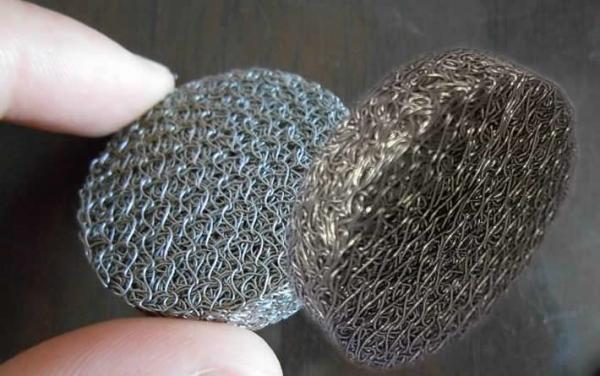 304 Compressed knitted wire mesh gasket, ss knitted mesh for electronics and