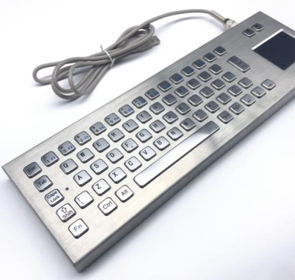 Quality Industrial Stainless Steel Keyboard With Touchpad For PC USB Port Type A Interface for sale