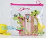 plastic bag with zip lock for cosmetic, slide lock poly bag, standing up zip