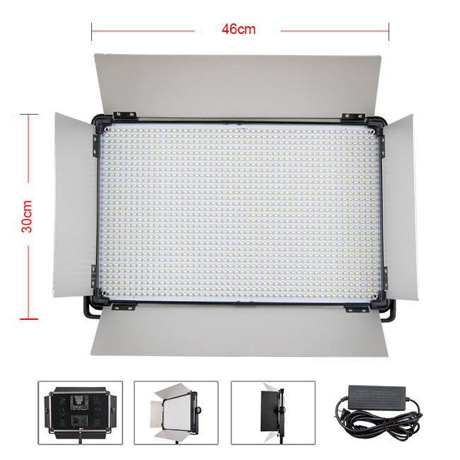 Digital Display LED Soft Panel Light Bi Color 3200k 5500k Full Metal 120watt Phototgraphy Lamp