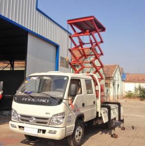 China 6 Meters 500KG Loading Capacity Industrial Hydraulic Lifting Truck Mounted Scissor Lift wholesale