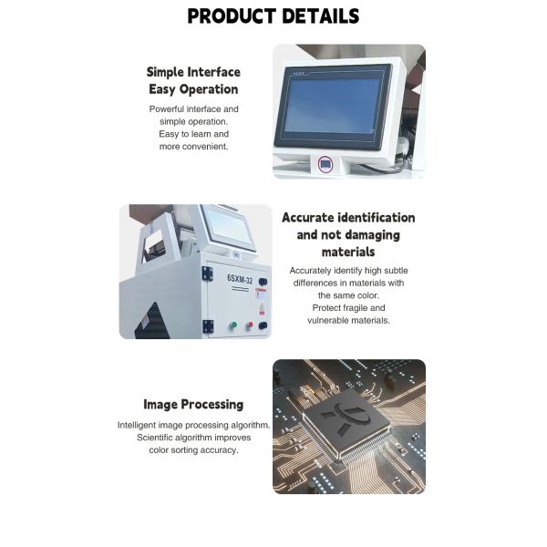 Rice Color Sorter Machine Coffee Beans Rice Garin Color Wheat Automatic Sorting Machine