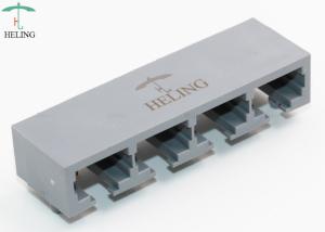 China Multi - Port RJ45 Modular Plug 1 X 4 Right Angle Connector For Network XDSL on sale